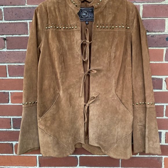 Chi by Falchi boho retro suede jacket, great vibe. - Picture 1 of 8